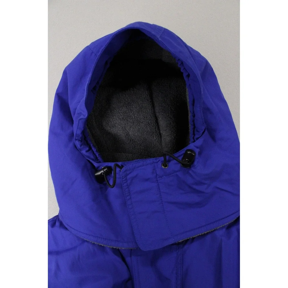 Lands End Squall Parka Mens XL Blue Fleece Lined Insulated Jacket
